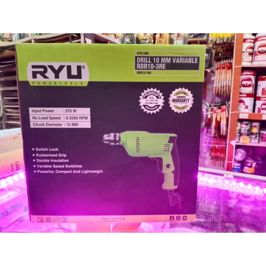 Mesin Bor Listrik RYU RDR10-3REB