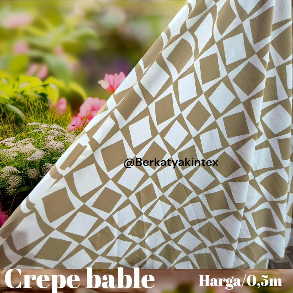 kain crepe bable premium motif kotak - kain zara crepe motif kotak - kain crepe motif kotak harga/0,