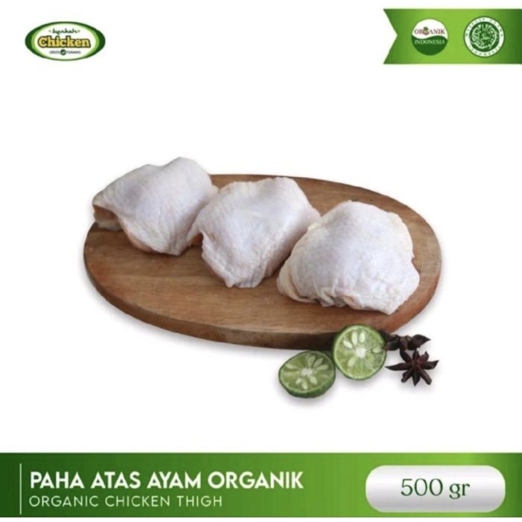 

Paha Atas Ayam Organik, Berkah Chicken 500 gr Frozen Food