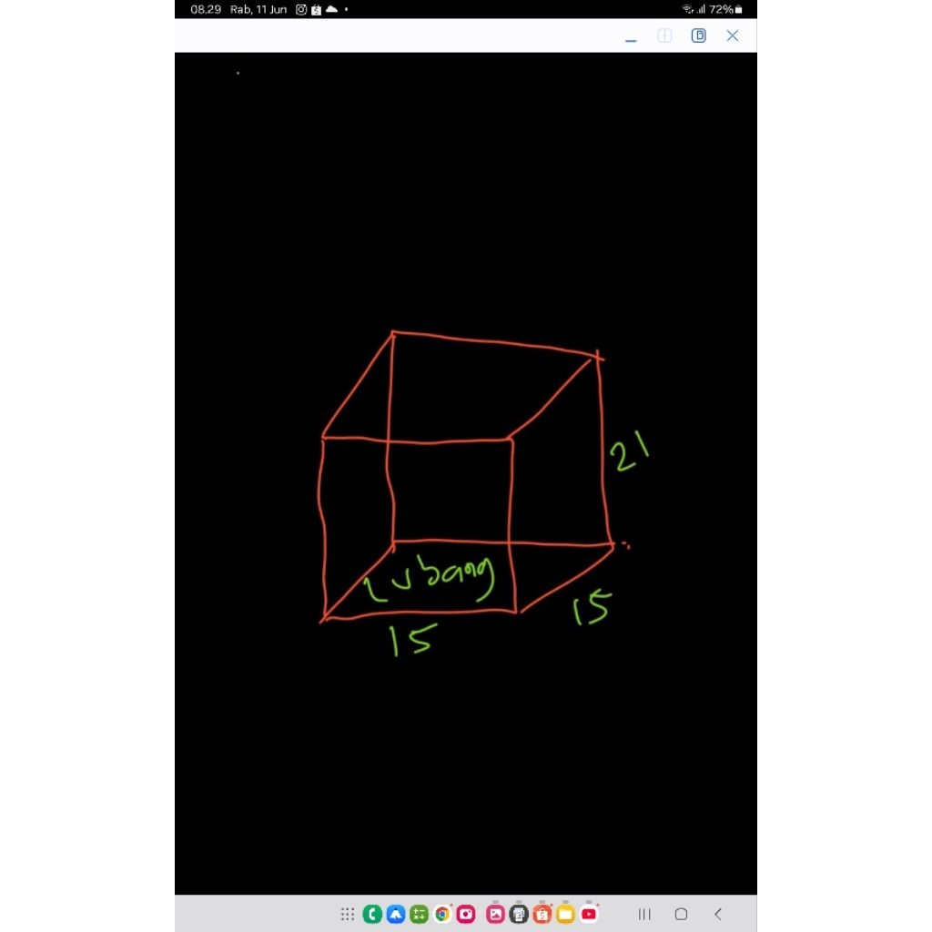 

akrilik tutup hantaran bening 2mm ( 15x15x21 cm )