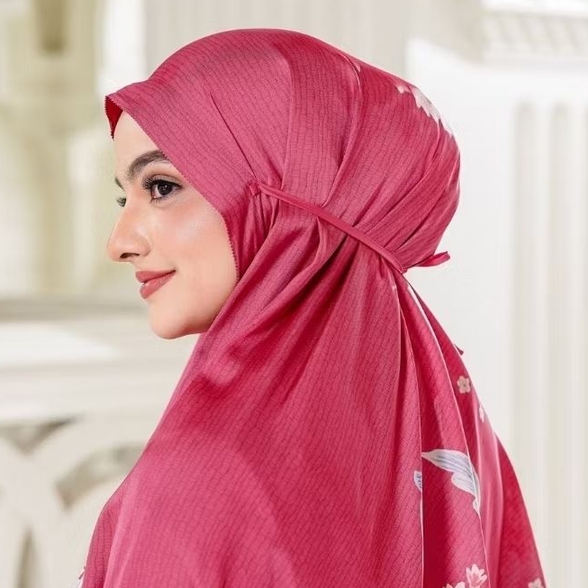 Royale Grandeur Prayer Robe Pink Yarrow Buttonscarves Asli Baru Siap Kirim Instant