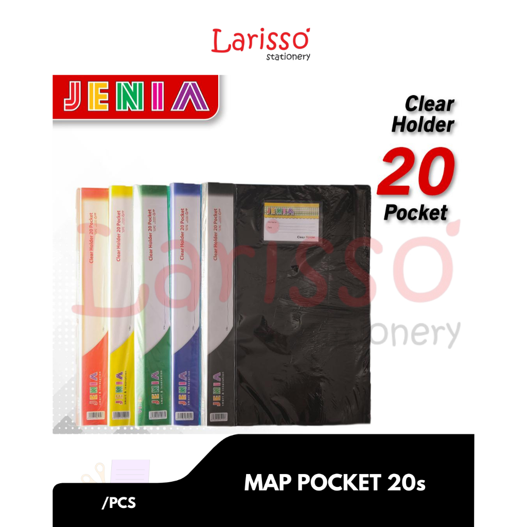 

JENIA - (pcs) MAP POCKET / CLEAR HOLDER JENIA 20s warna Random - pcs