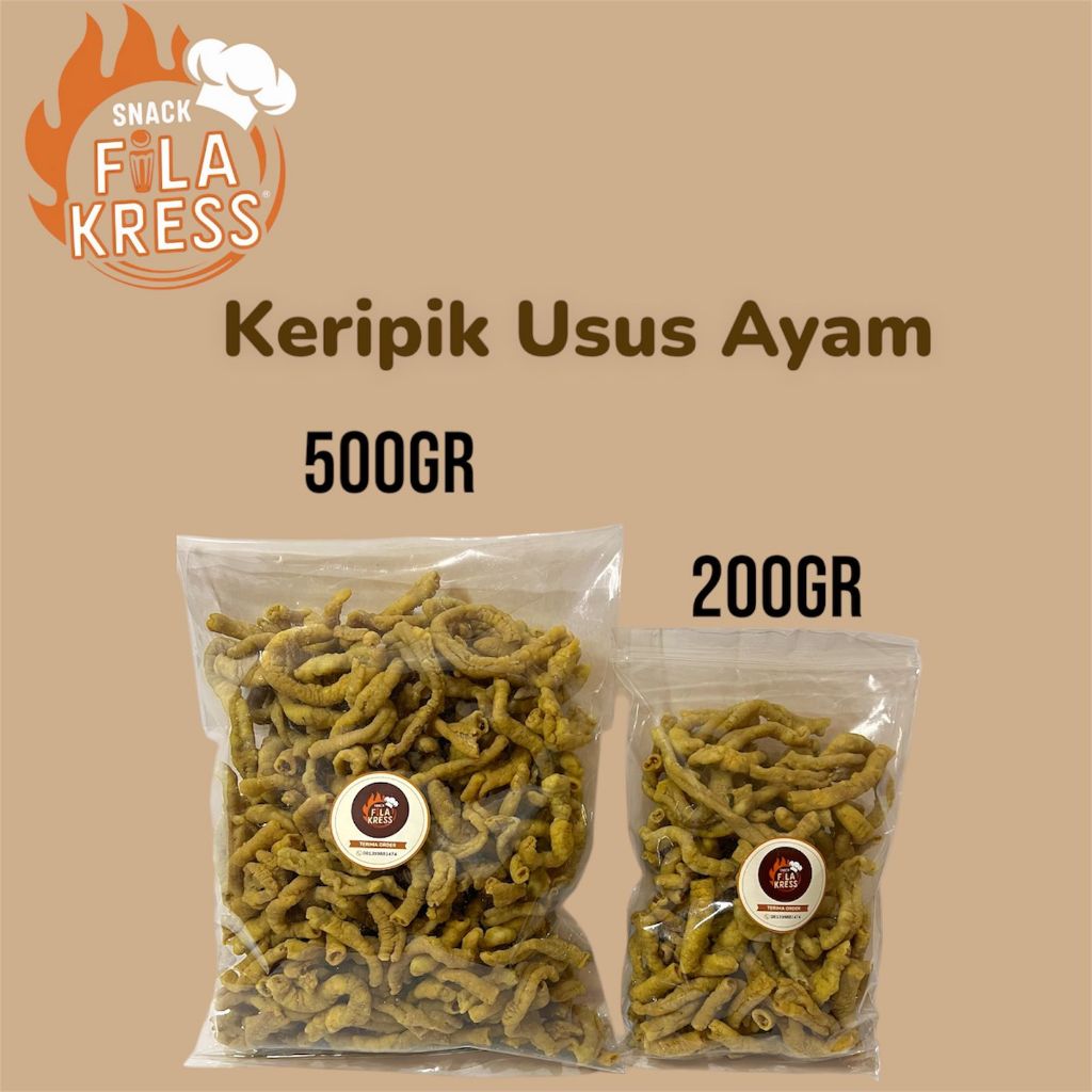 

Snack Keripik Usus Ayam 200gr / 500gr – Garing & Gurih, Camilan Khas Favorit!