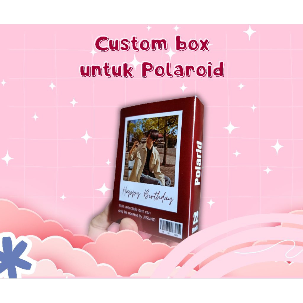 

‼️BACA DESKRIPSI‼️CUSTOM BOX POLAROID Untuk graduation, birthday, anniversary, dll (custom warna, tulisan, foto)