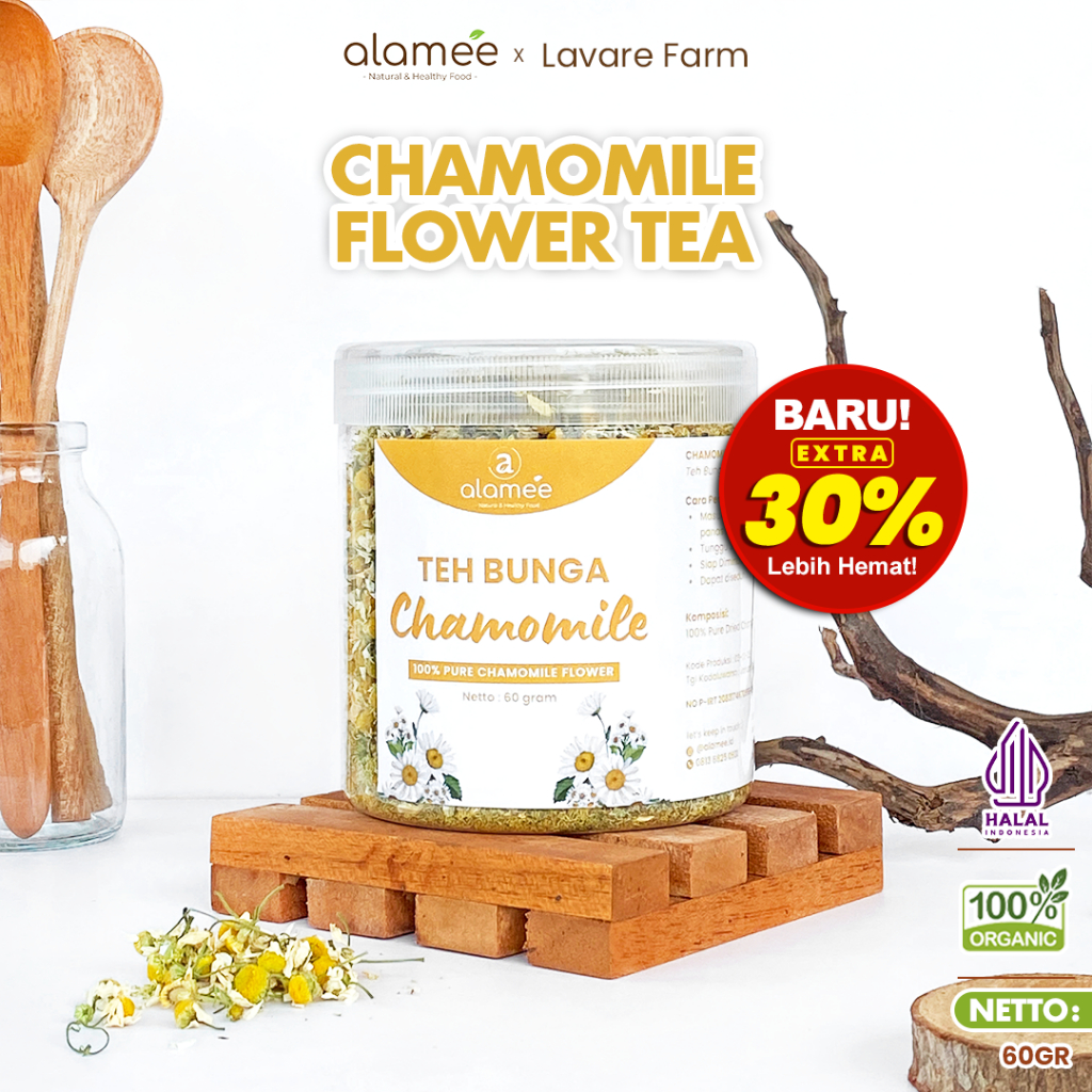 

ALAMEE Teh Chamomile Kering Camomile Tea Flower Bunga Kamomile Dried Flower Organik 60gr BUMA