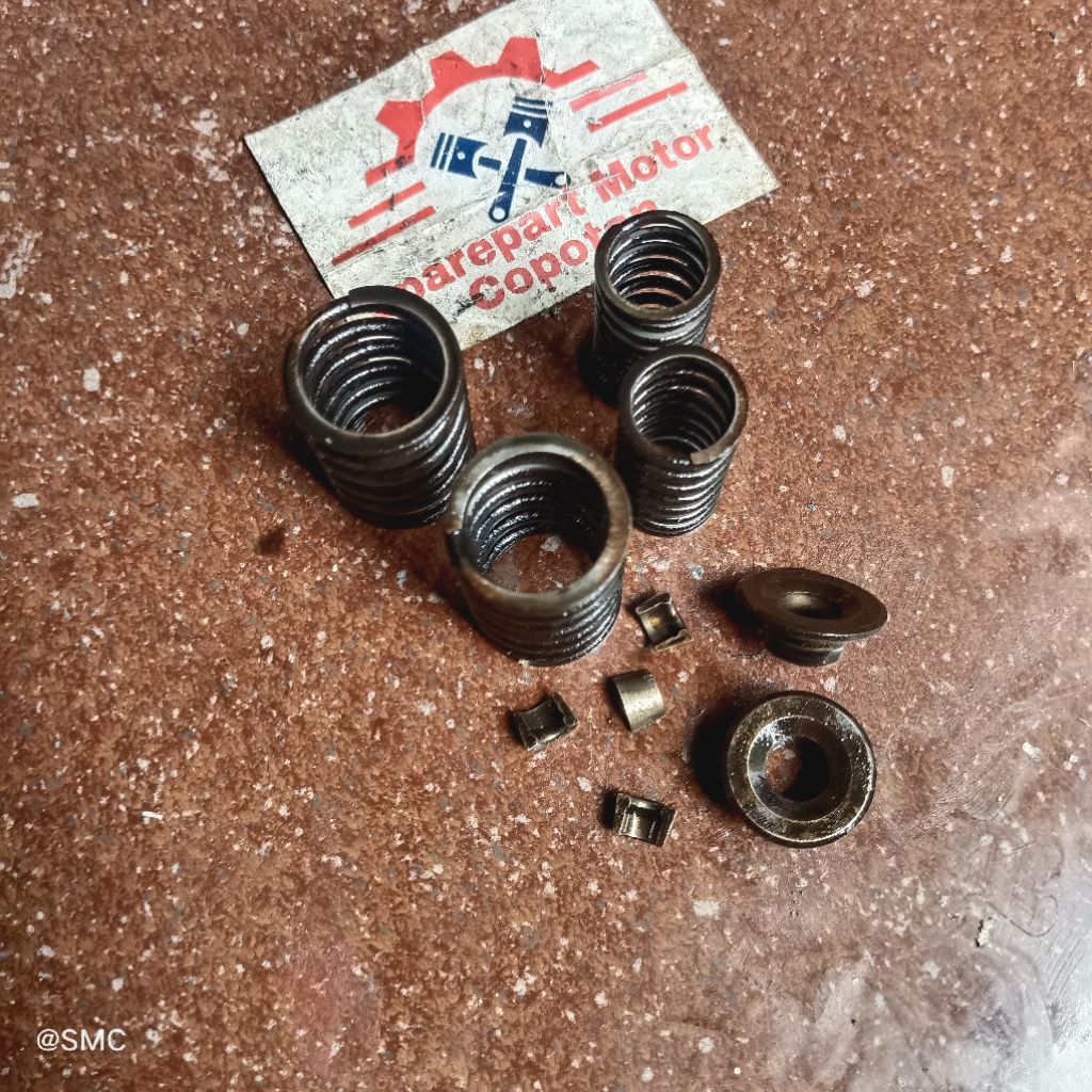 set per klep retainer topi kancing klep mocin 100 pnp grand supra x lama ori