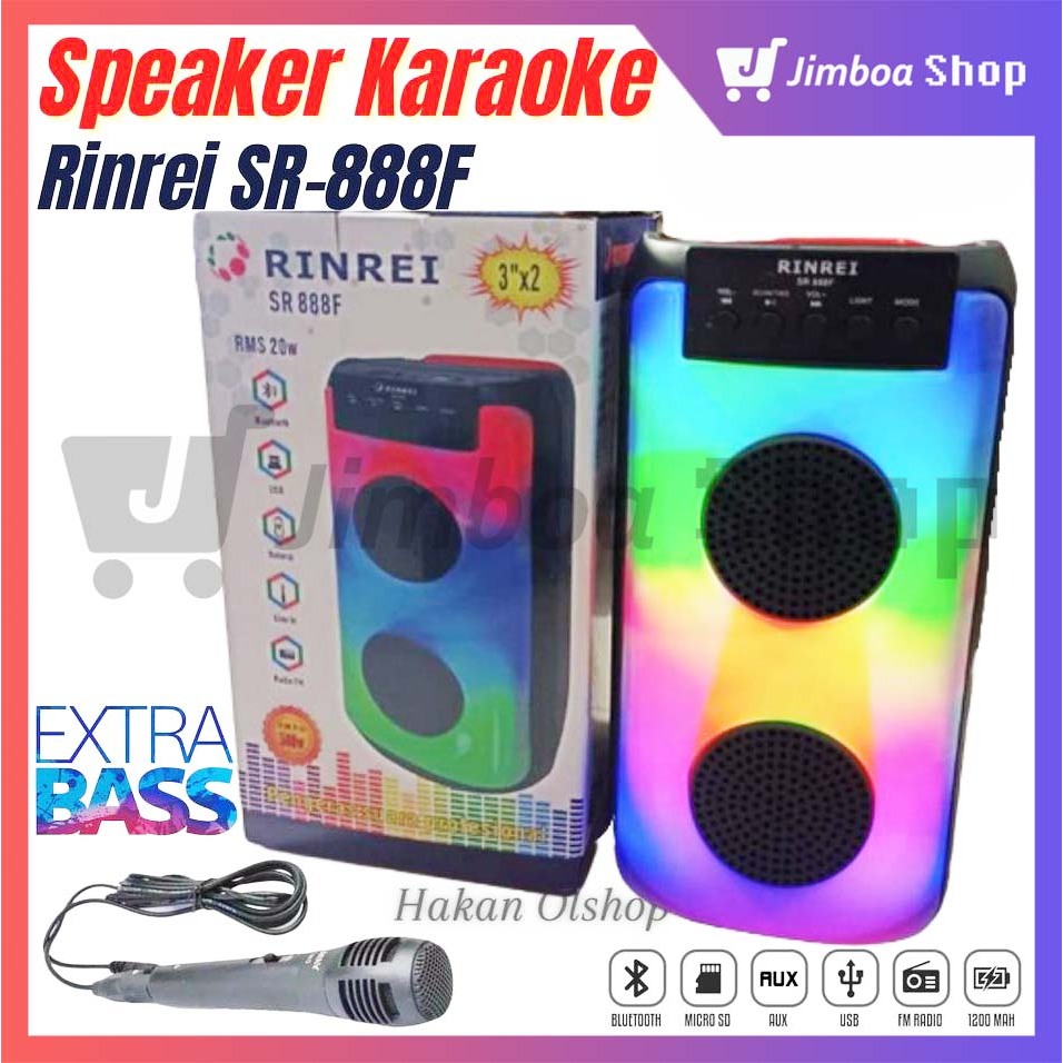 Speaker Aktif Bluetooth Rinrei SR 888 F Karaoke