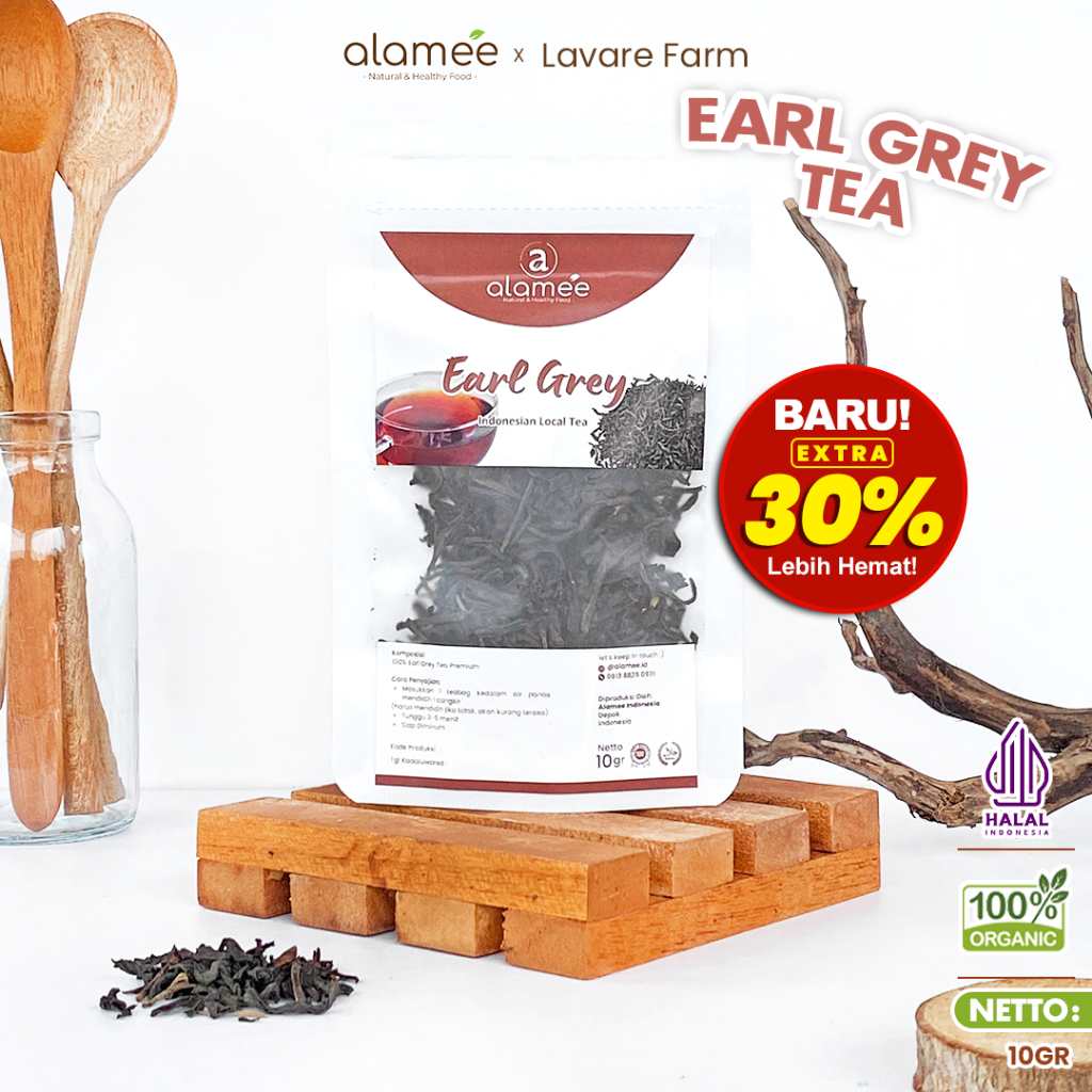 

ALAMEE Teh Grey Tea Teh Herbal Tradisional Indonesia Alami Sehat Organik Organic Siap Seduh 10 Gr BUMA