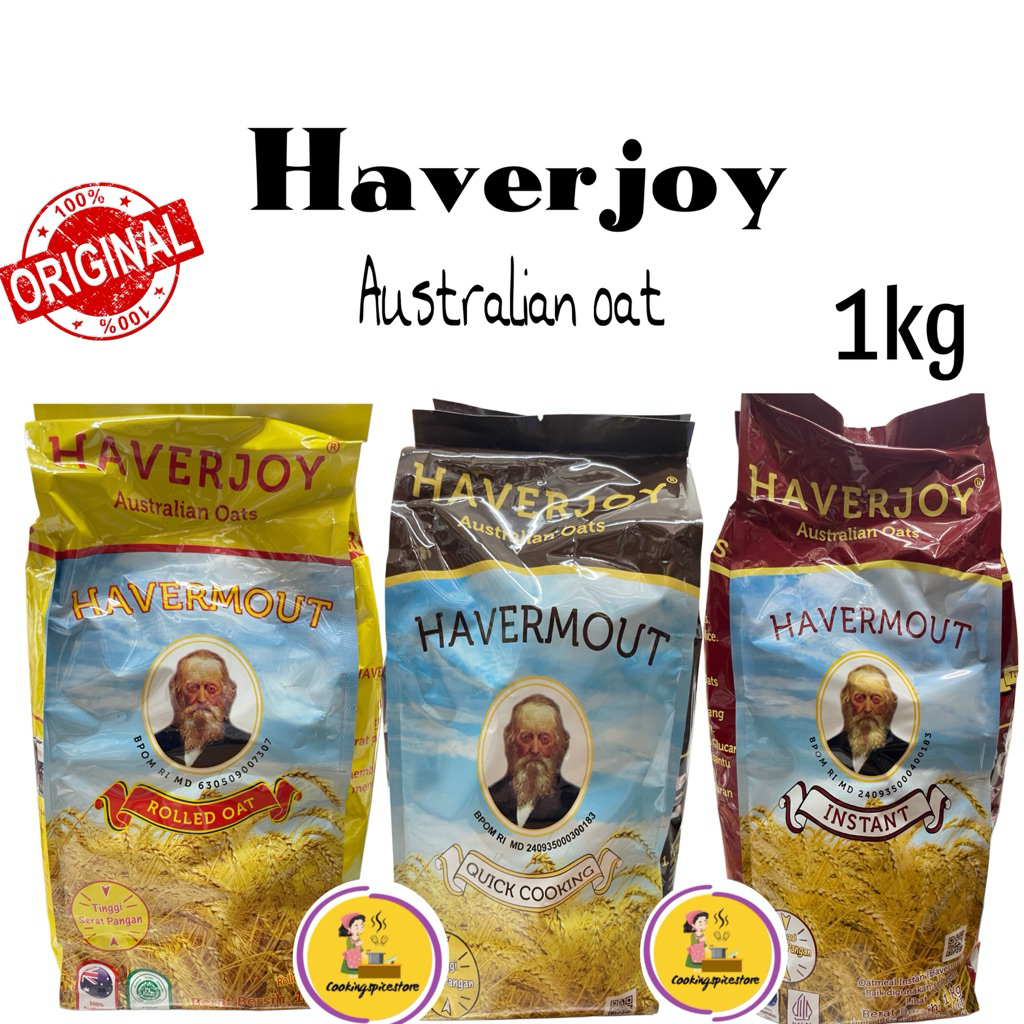 

Haverjoy Havermout 1kg Australian Oat Meal Sarapan Instant Oat / Rolled Oat / Quick Cooking Oat