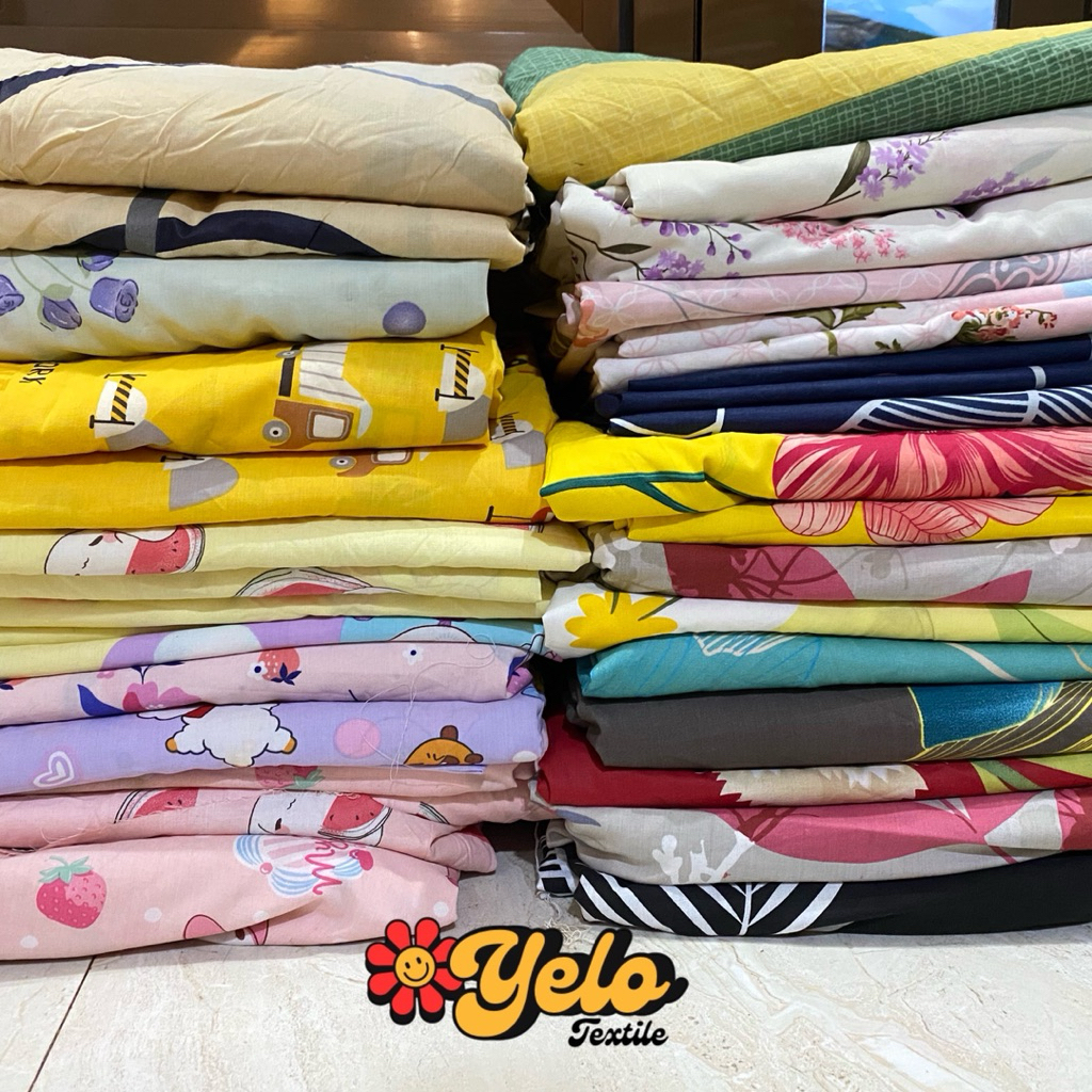 Kain Katun Star Deluxe Bahan Sprei Kiloan- Yelo Textile