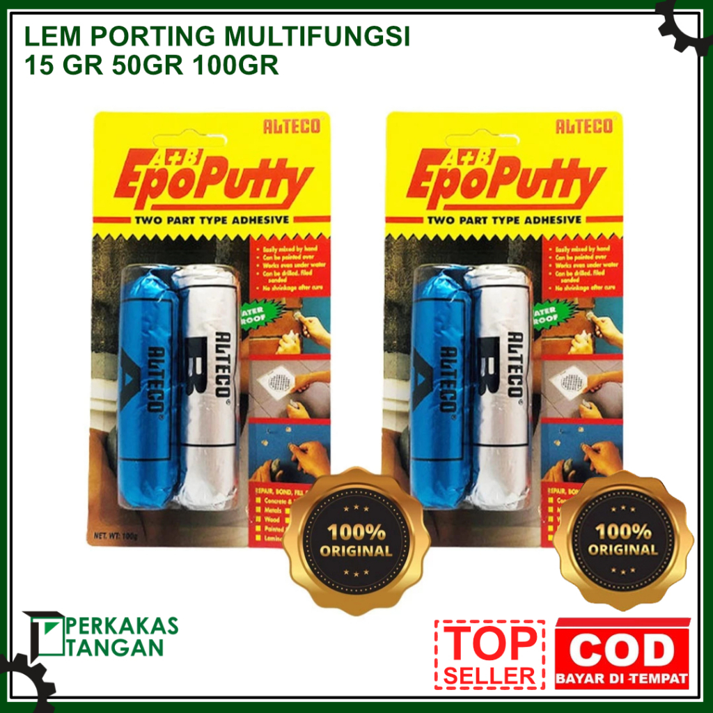 

Epo Putty 100 Gram & 50 Gram / Lem Alteco Epoputty /Lem Porting / Waterproof Glue (Original)