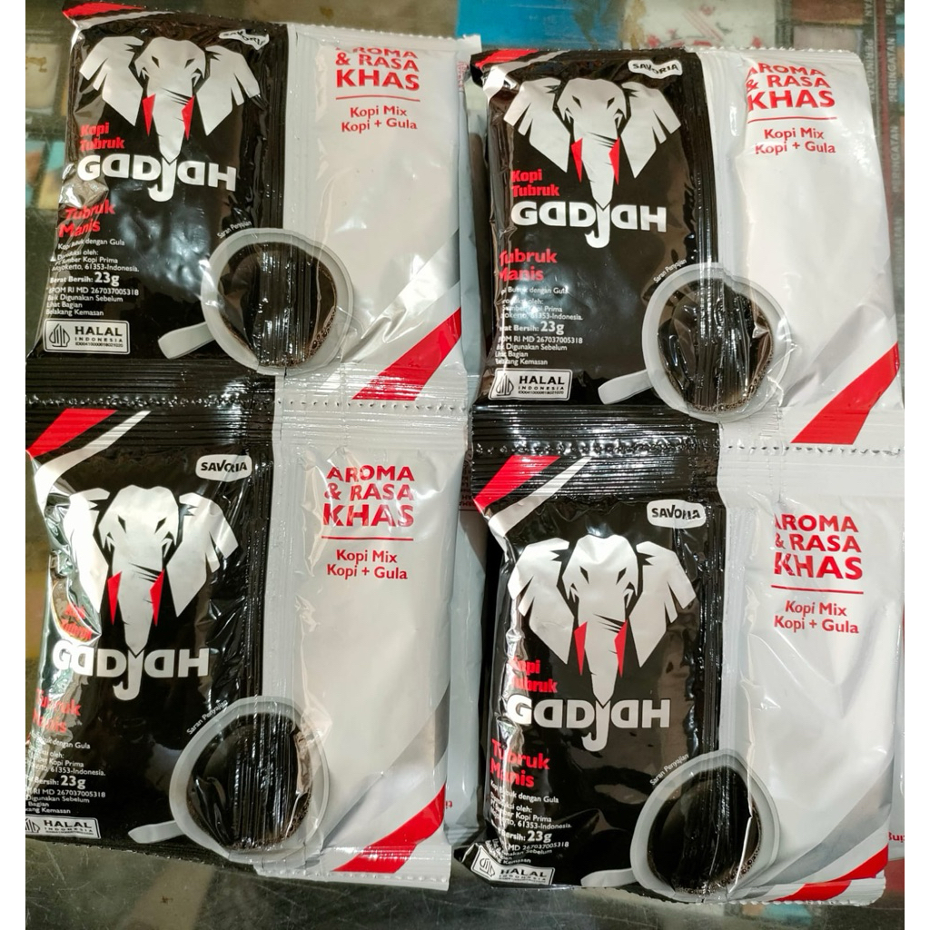 

Kopi Gadjah Tubruk Manis renceng isi 10 pcs