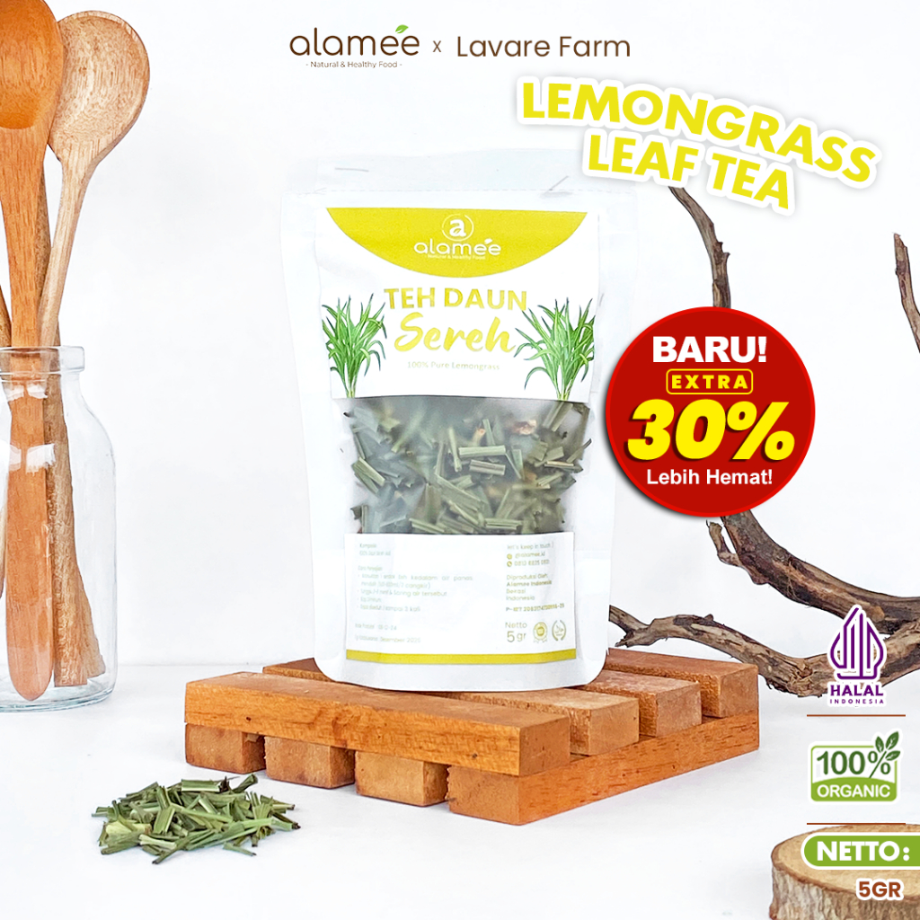 

ALAMEE Lemongrass Leaf Tea Teh Daun Sereh Organik Herbal OrganicKering Dried 10gr BUMA