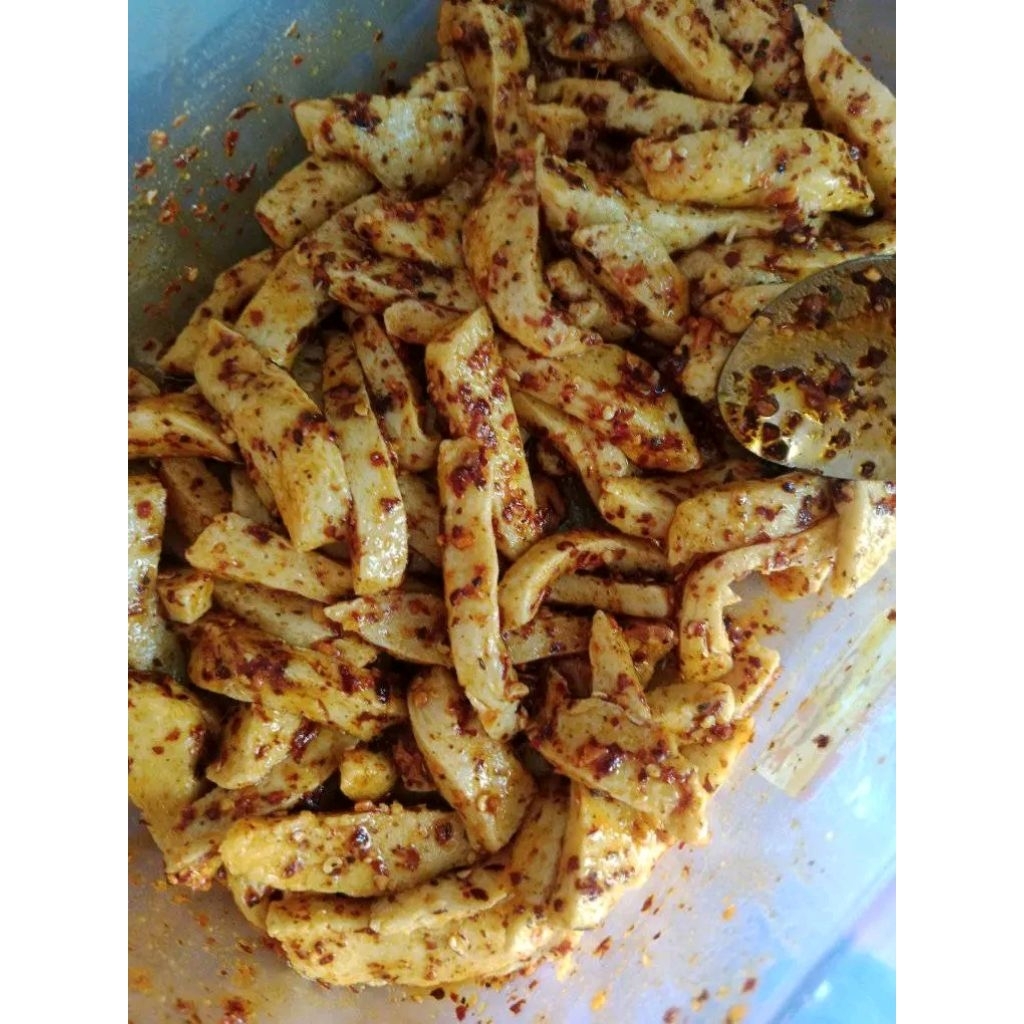 

Basreng Pedas Chili Oil 500g Khas Treeans Ngemil