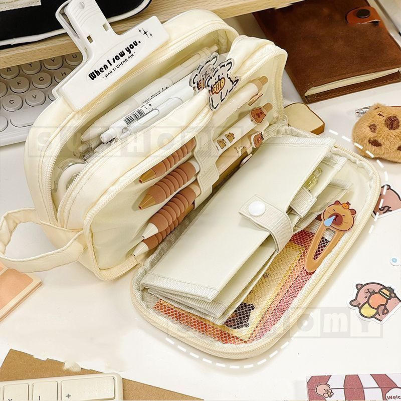 Ransel anak-anak tas pensil cantik tempat pensil tempat pensil tempat alat tulis tas pinggang