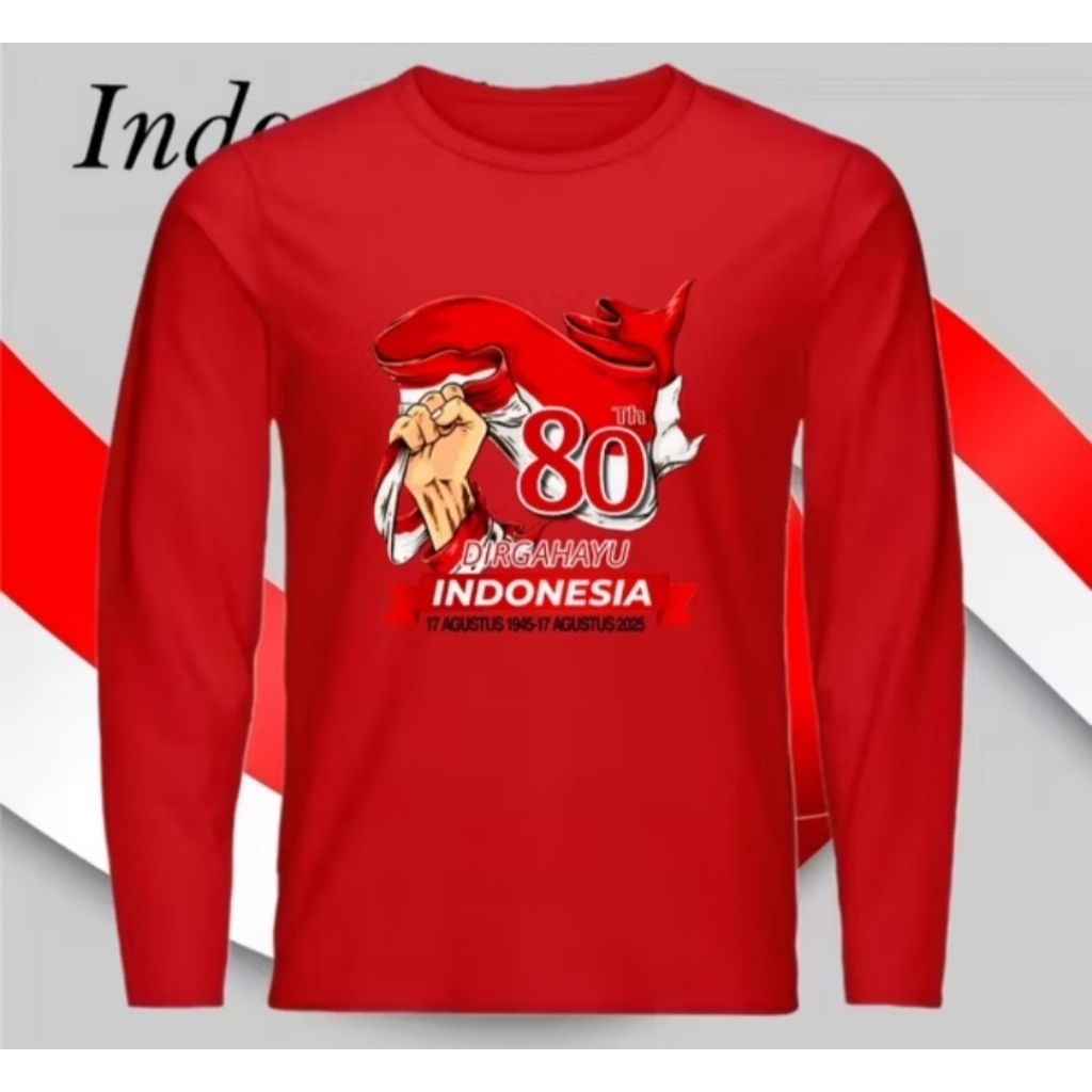 KAOS HUT RI KE 80//KAOS INDONESIA HUT RI//KAOS DIRGAHAYU RI