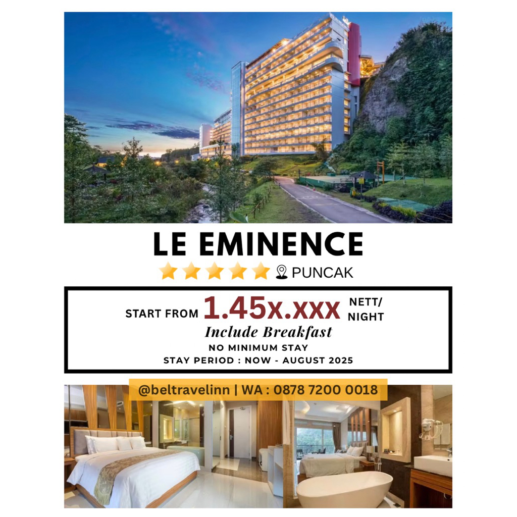 Voucher Hotel Le Eminence Puncak Convention & Resort