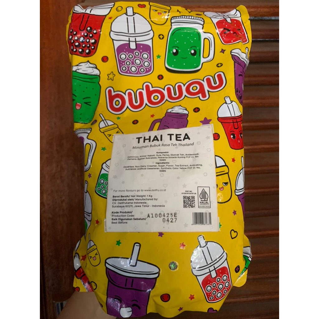 

Minuman Bubuk (exp04.27) Bubuqu Thai Tea Minuman Bubuk Rasa Teh Thailand 1kg