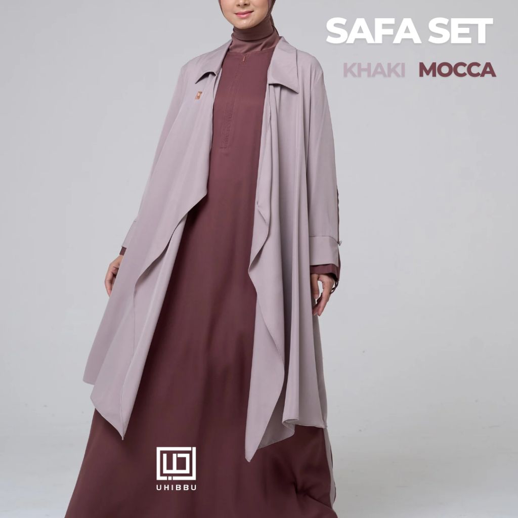 Uhibbu Safa Set Gamis 2in1 inner Outer