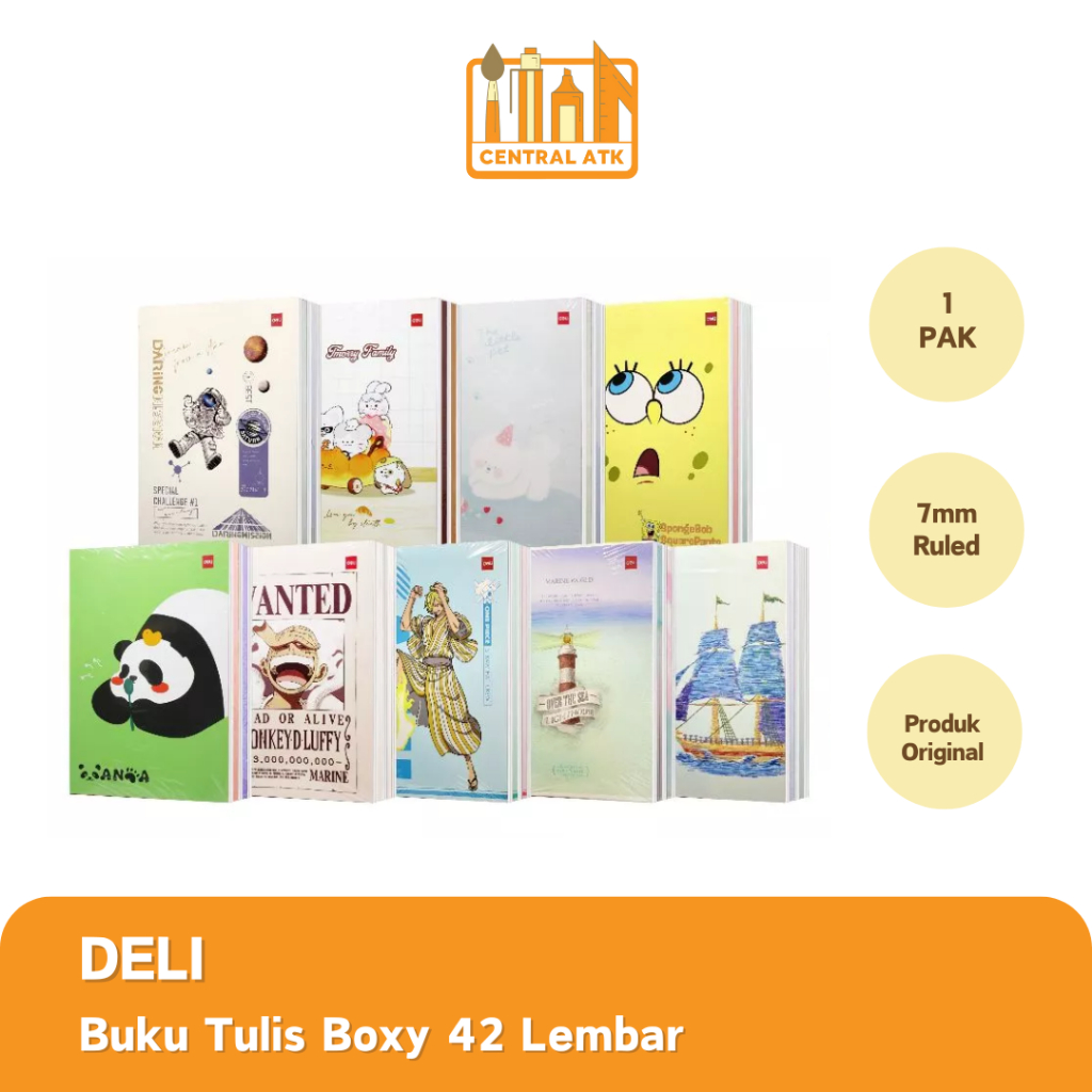 

BUKU TULIS BOXY DELI / 42 LEMBAR (1 PACK)