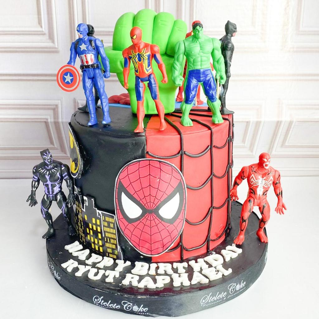 

Kue Ulang Tahun/Birthday Cake/Kue Ultah Tema Spiderman/Spiderman Cake/Kue Ultah Avengers/Avengers Cake
