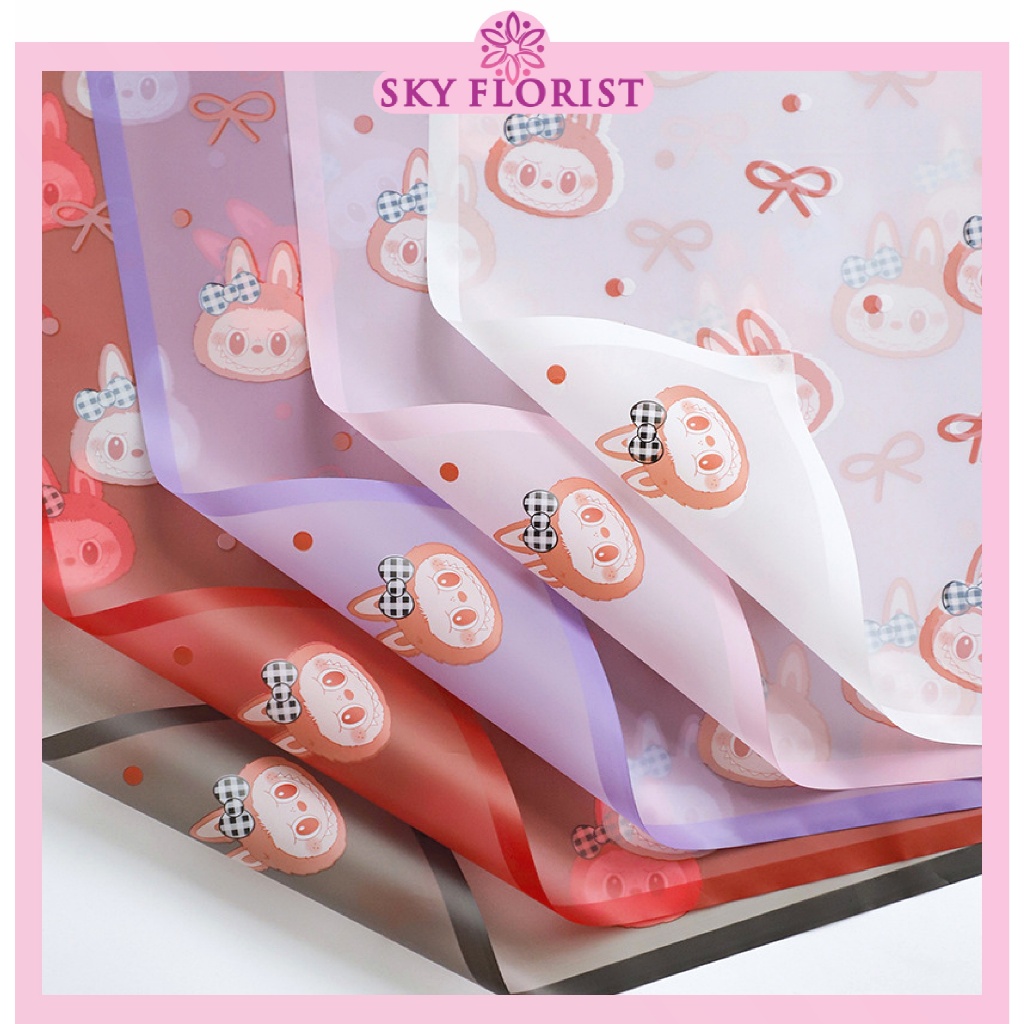 

Wrapping Cellophane Kertas Buket Motif Corak Kartun Anak / Kertas Kado Ecer KB85