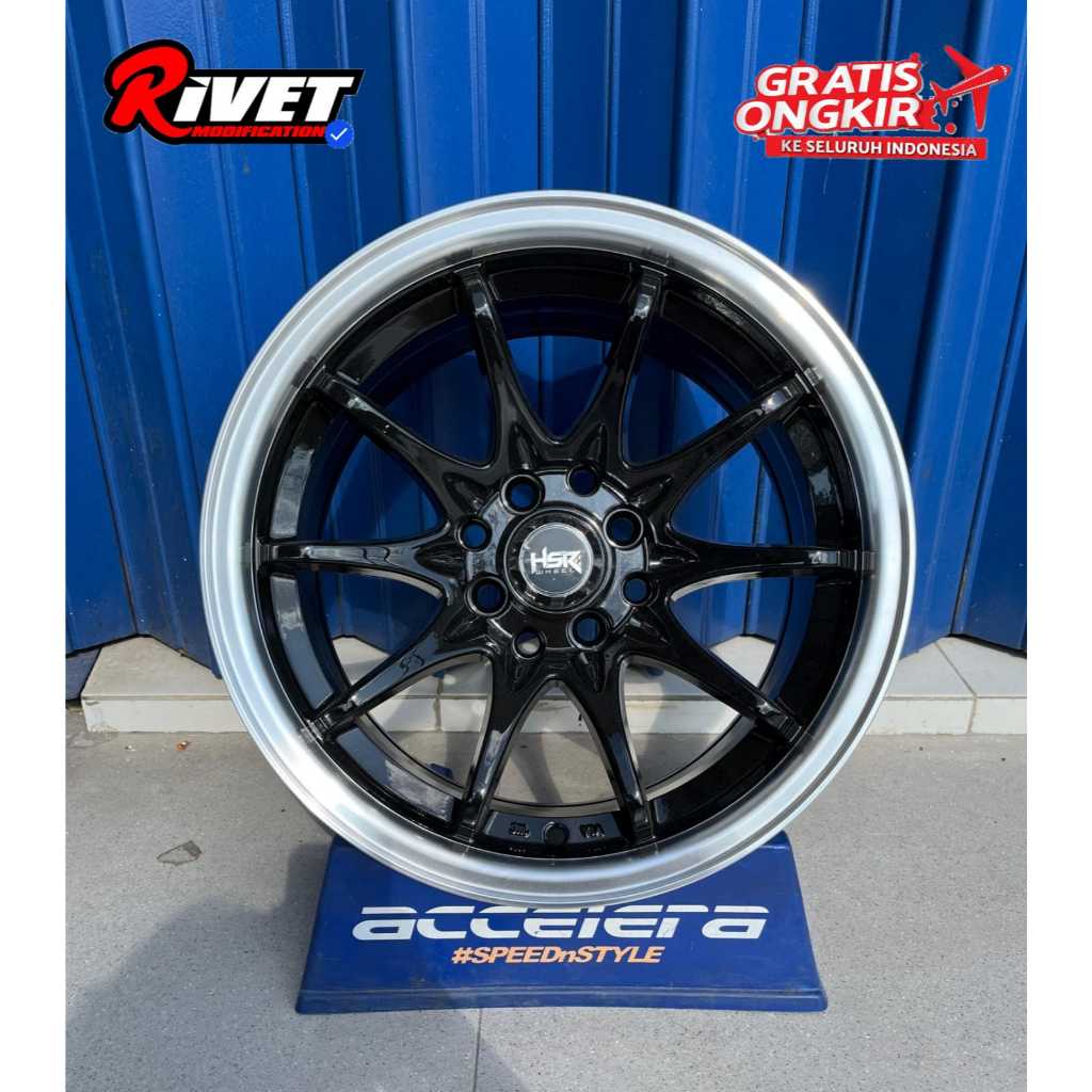 PELEK HSR HIROSHIMA R15 8X100-114,3 Untuk Brio,Jazz,Agya,Ayla Dll VELG CELONG MODEL CE28 HSR R15