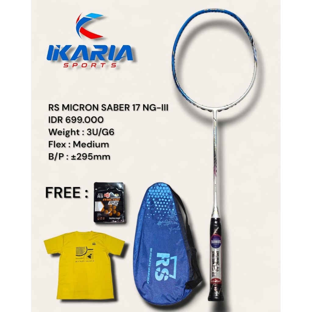 Raket RS MICRON SABER 17 NG III White Blue