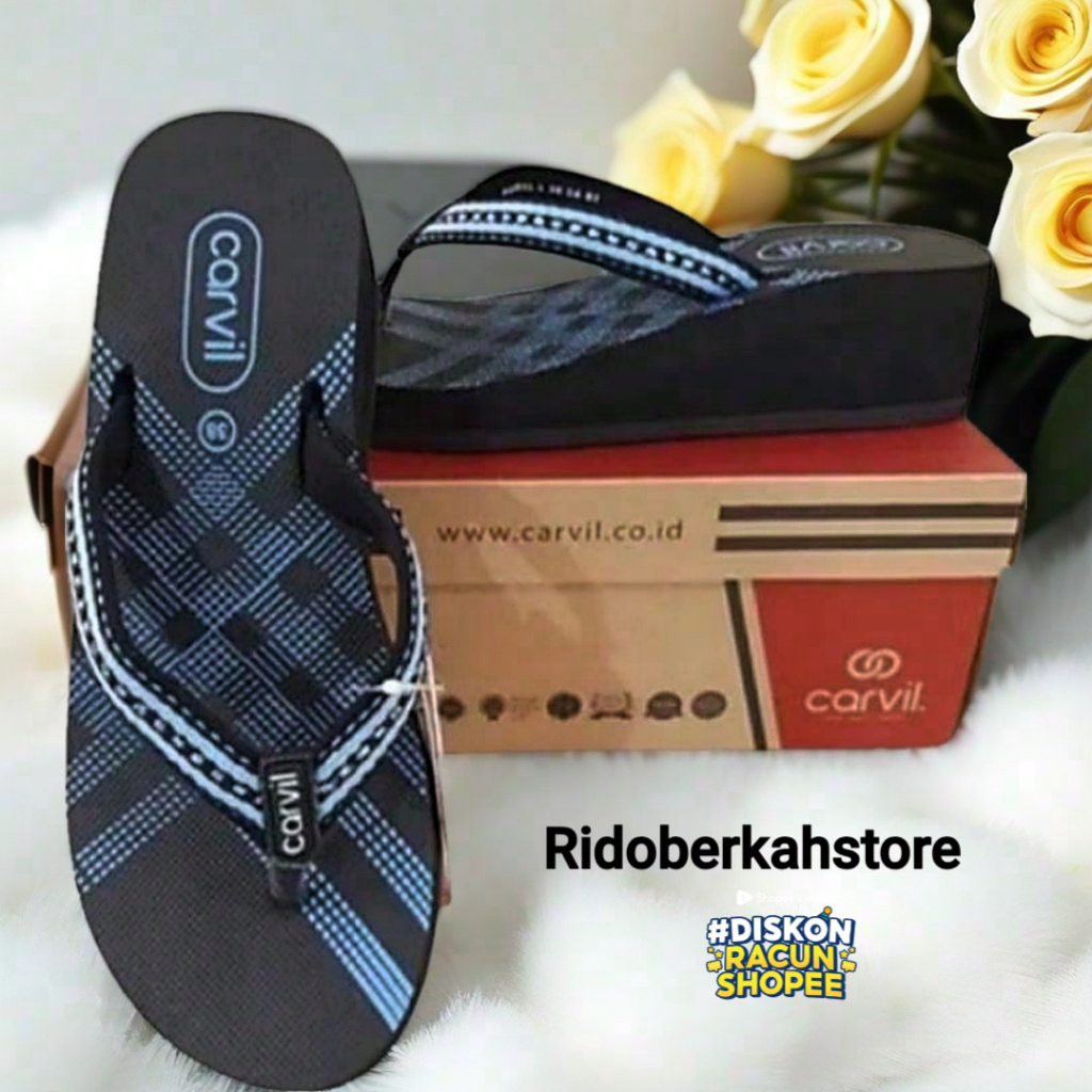 Carvil Sandal Wanita AUREL-L Wedges // Sandal Jepit Sandal Terbaru