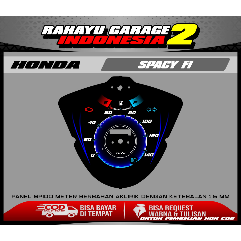 papan speedometer custom honda spacy fi panel spidometer custom honda spacy fi