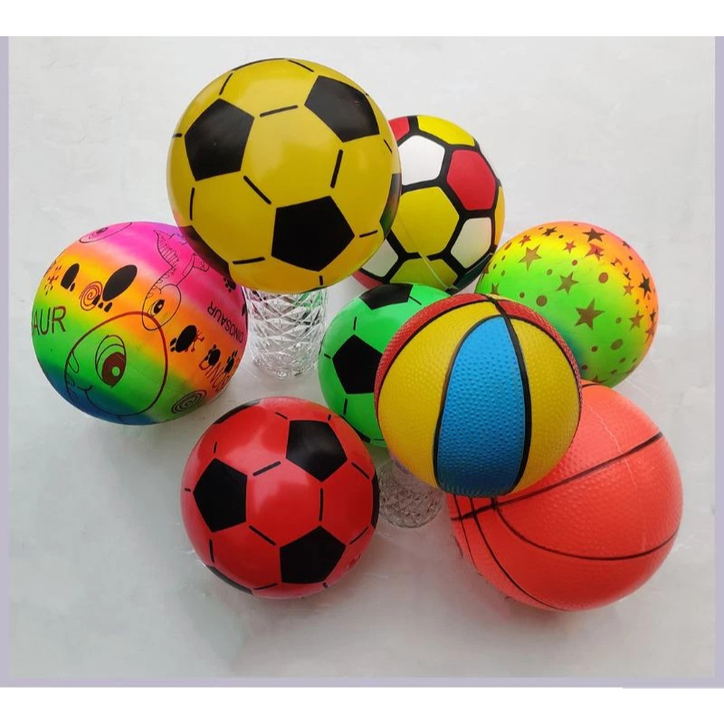 Mainan Bola Karet Anak Basket/Bola Sepak Karet Karakter