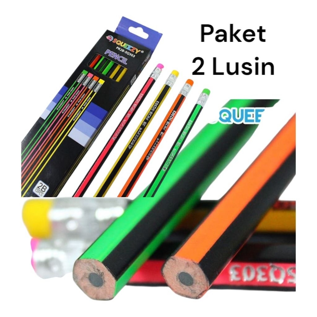 

Isi 24 Pensil 2B SQUEEZY 303/alat tulis/pensil/perlengkapan sekolah/pencils/atk