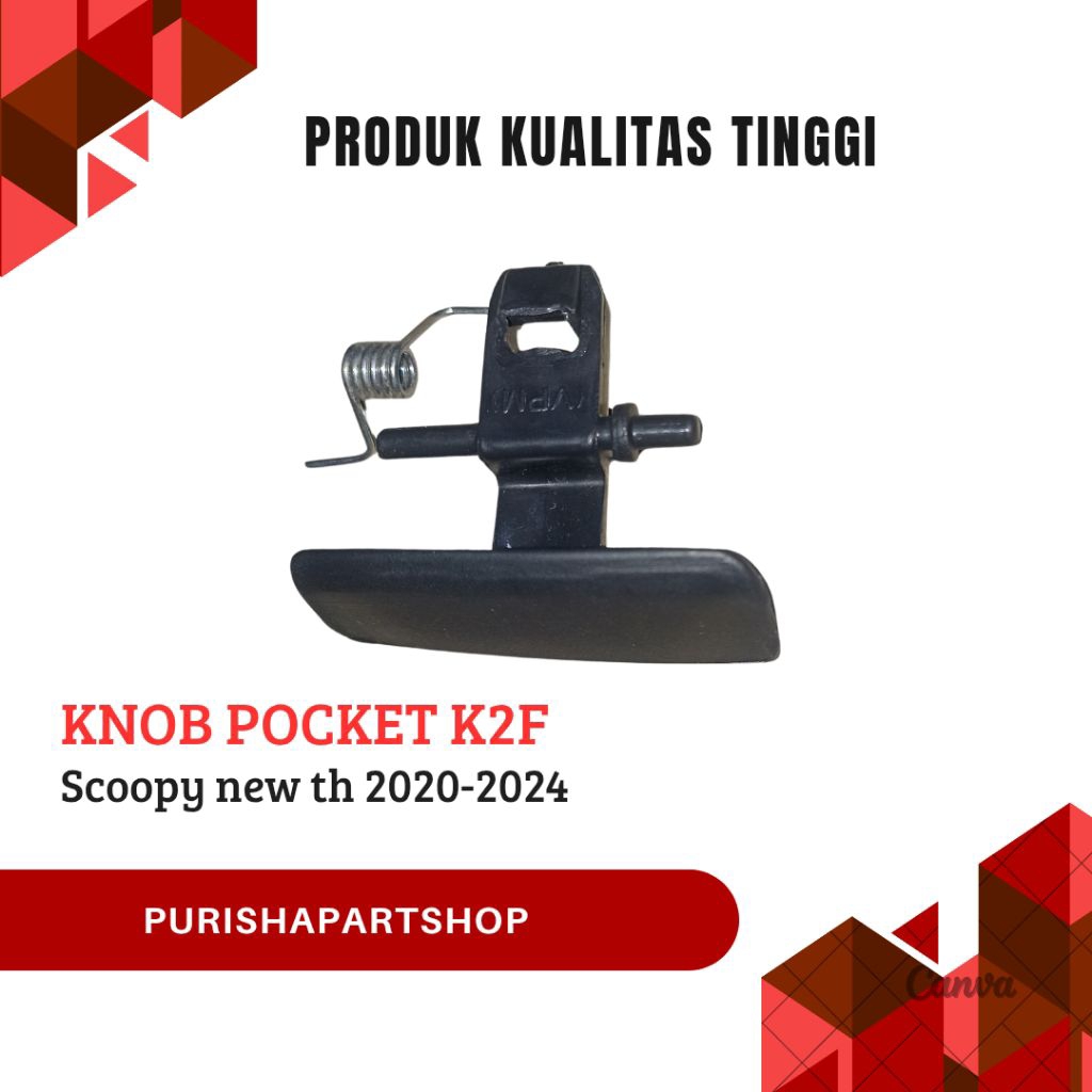 Knob Pocket LTD BLK  Handle Pembuka Tutup Laci Scoopy eSP  K2F  2020-2024