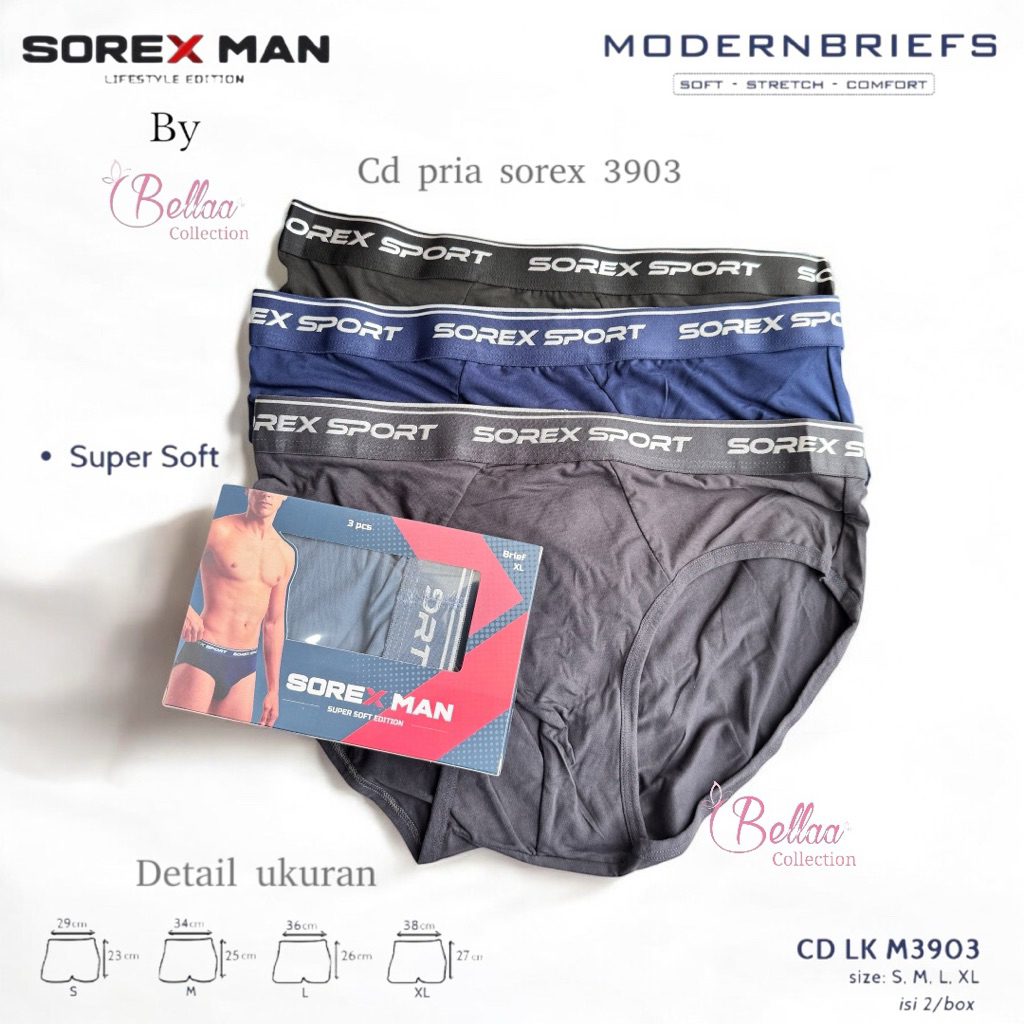 Sorex Man CD Sport Pria Super Soft LK M 3903