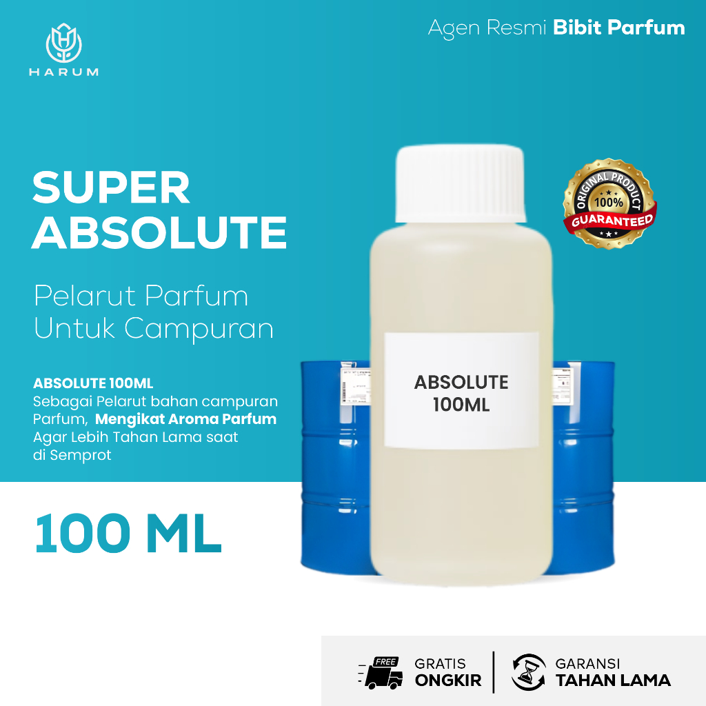 Absolute Pelarut Parfum 100 ML - Super Absolute Grade A campuran untuk parfum