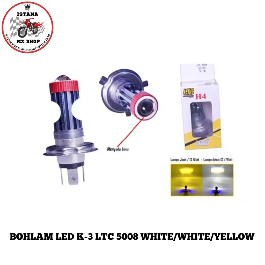 Bohlam LED K-3 LTC 5008 H4 White/White/Yellow
