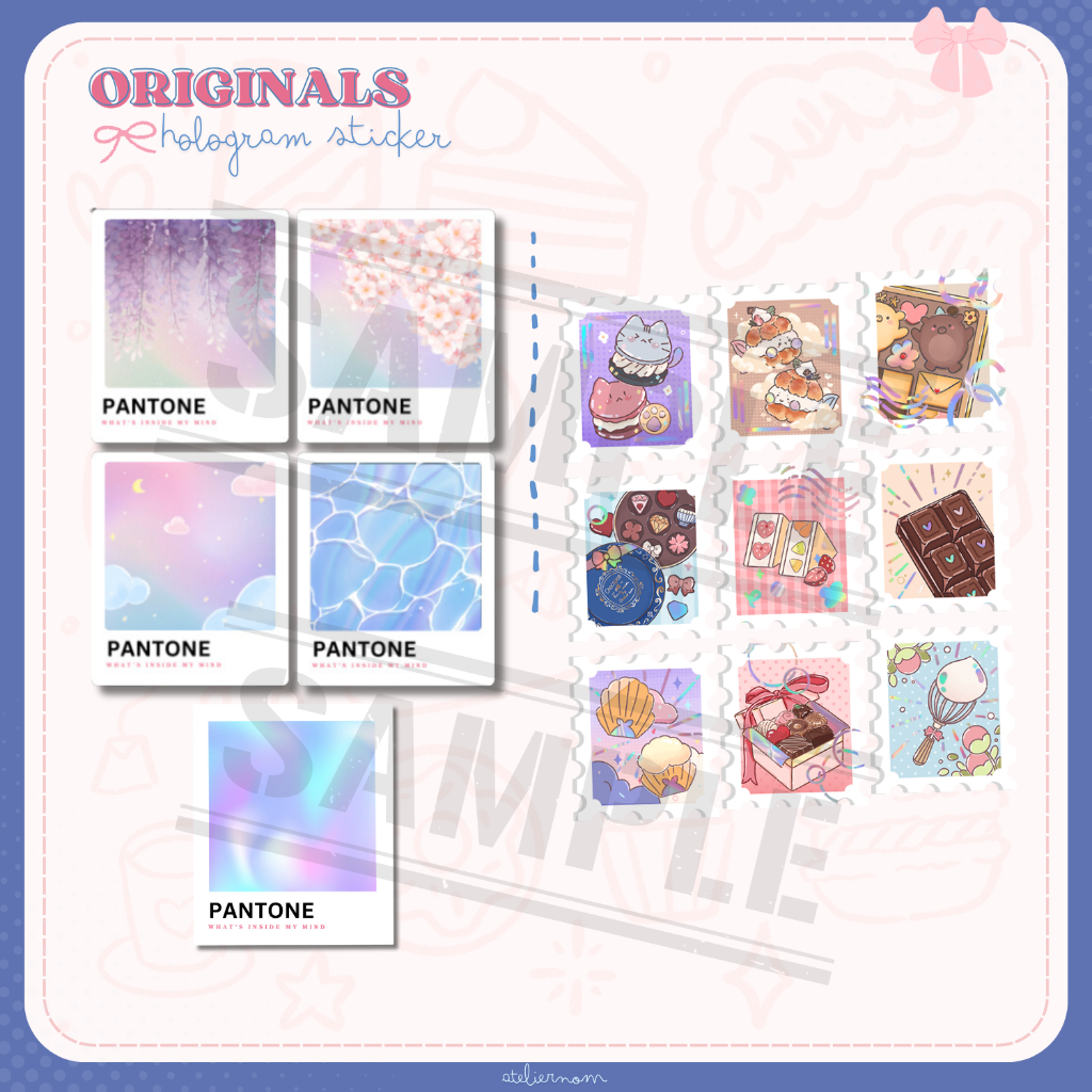 

[AtelierNom] Postage stamp sticker | Pantone hologram Sticker