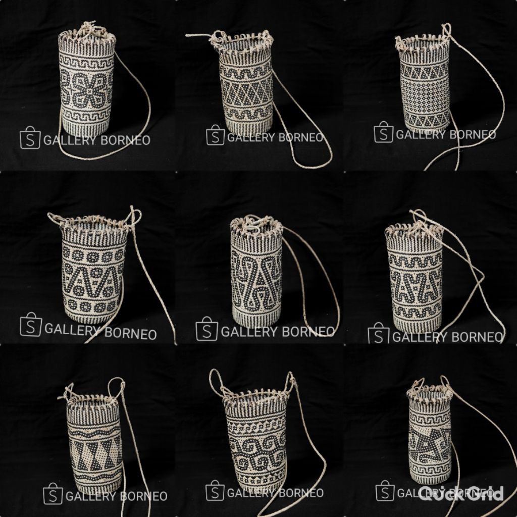 Tas Anjat Selempang Rotan Khas Dayak Borneo