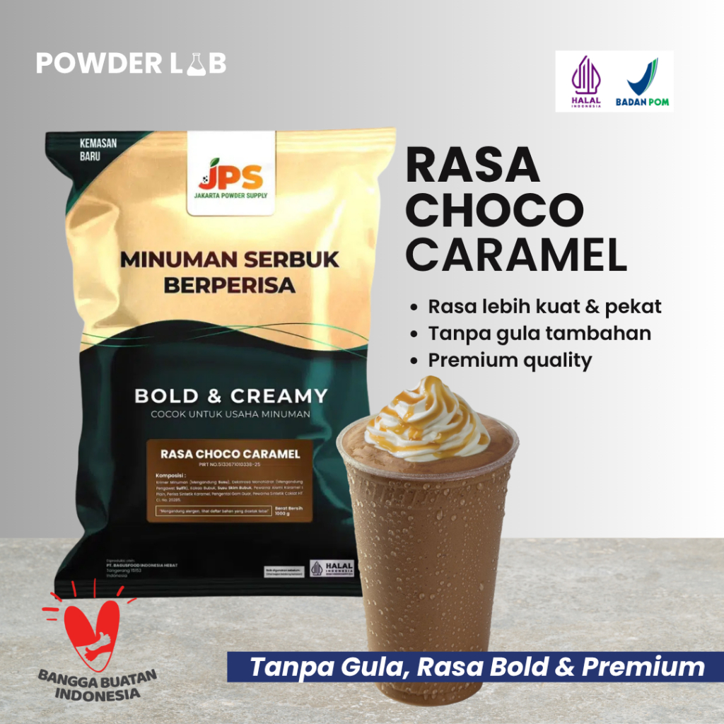 

Bubuk Minuman JPS Rasa Choco Caramel 1 KG - Powder Drink Premium Plain