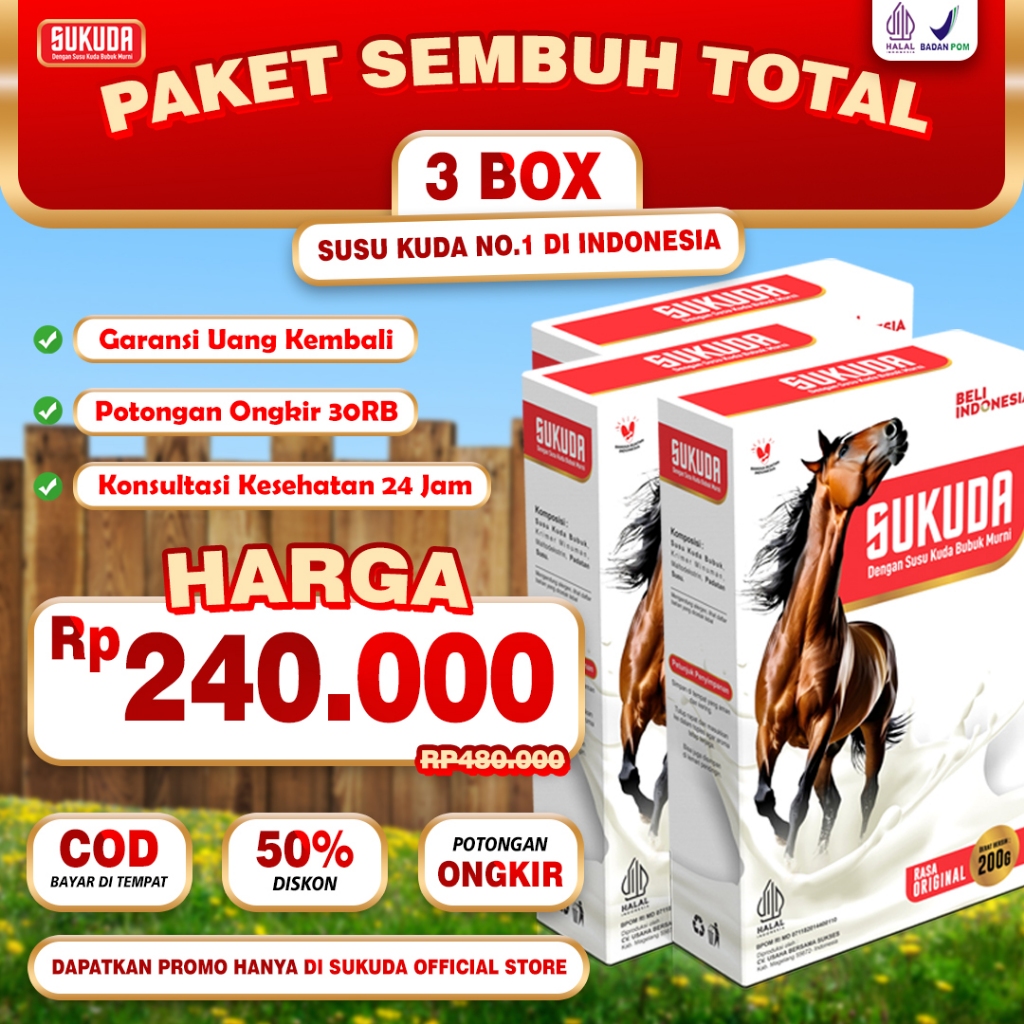 

Sukuda Susu Murni Kolostrum Lombok BPOM & Halal MUI Paket 3 Box