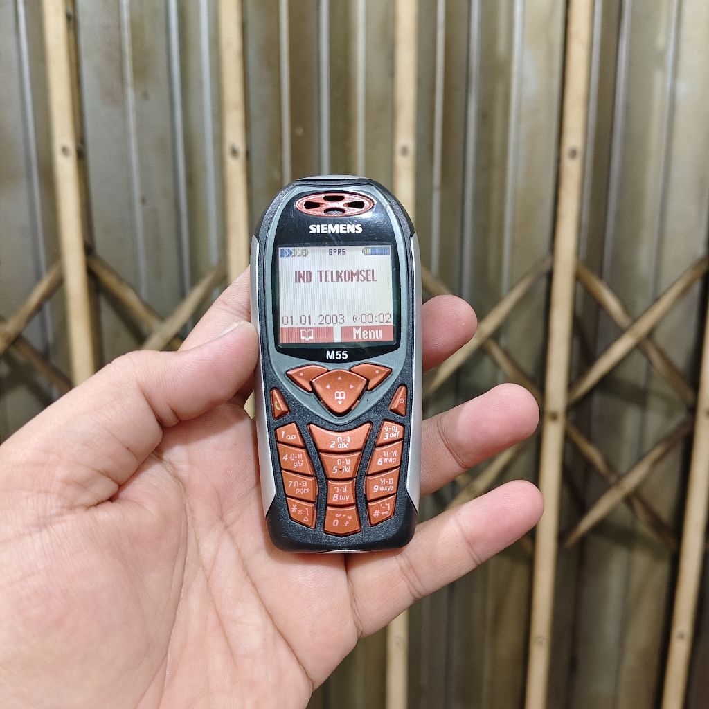 Siemens M55 silver mulus istimewa all operator antik langka