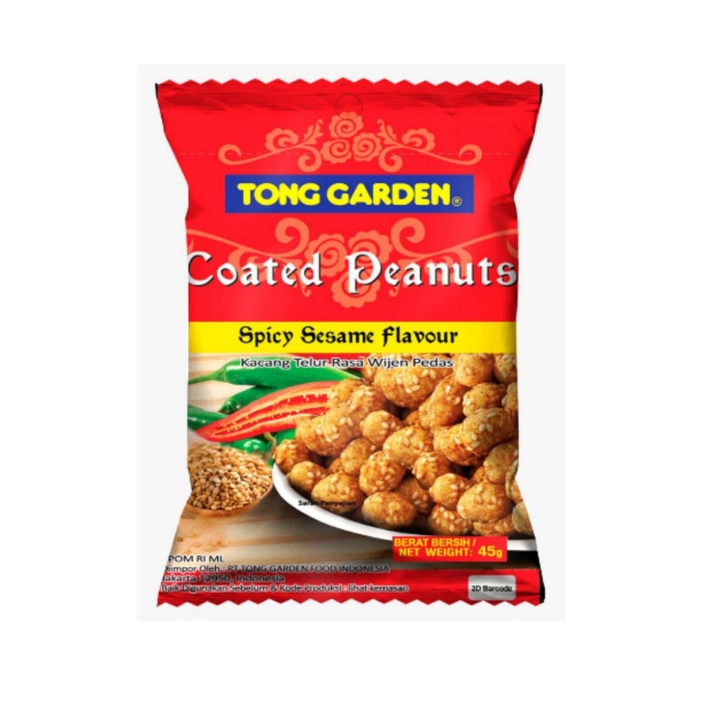 

Tong Garden Coated Kacang Telur Rasa Wijen Pedas 45 g