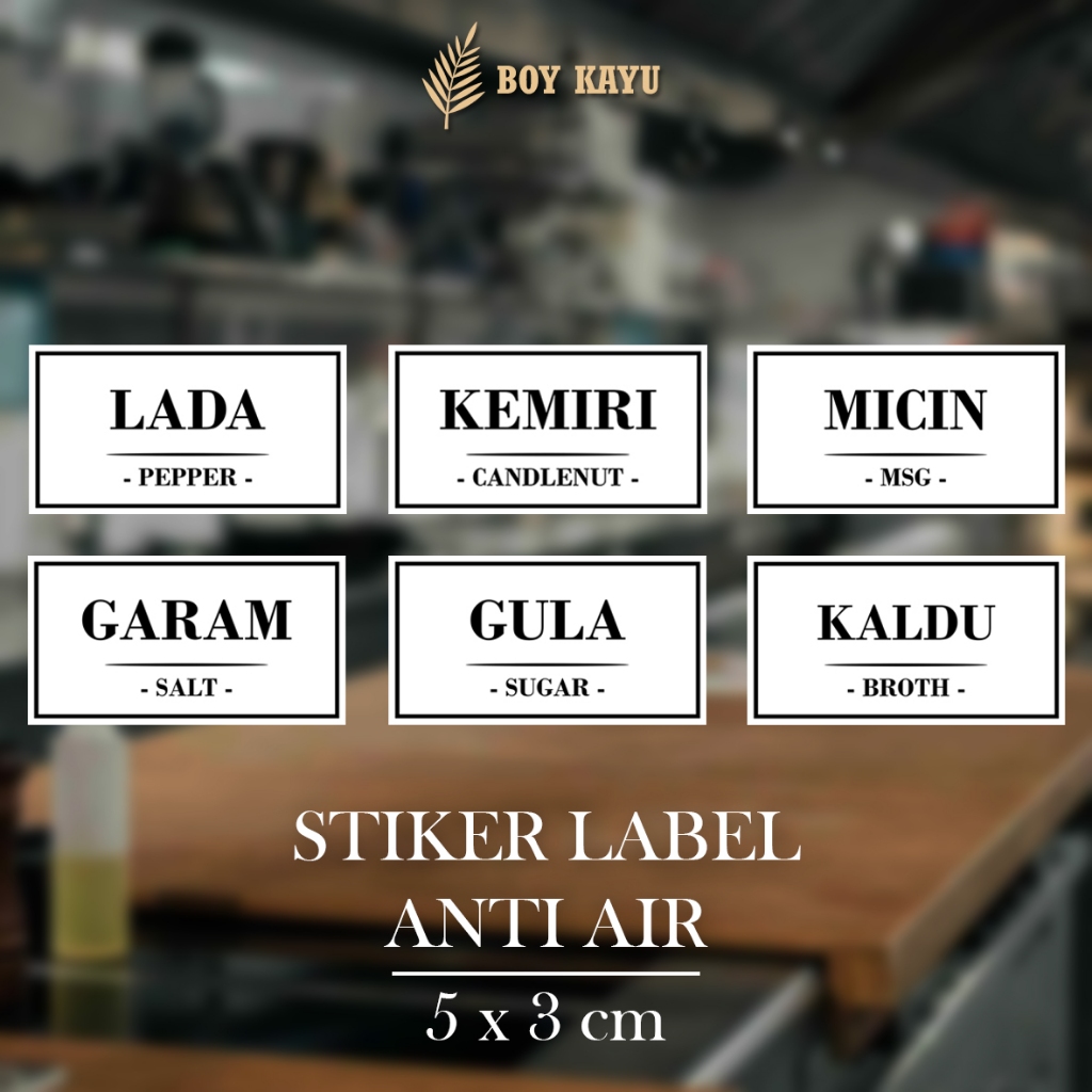

Stiker Label Bumbu Dapur Aesthetic Bervariasi