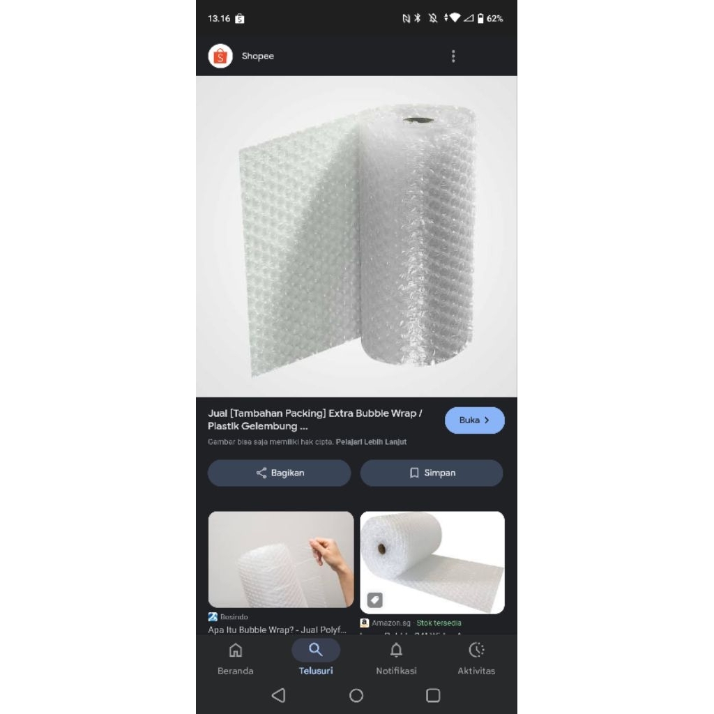 

Buble Wrap tambahan packing