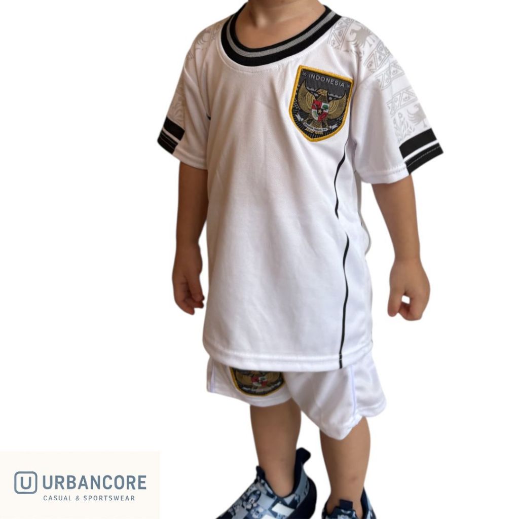 Setelan Jersey Timnas Anak Indonesia umur 1-13 tahun Dryfit