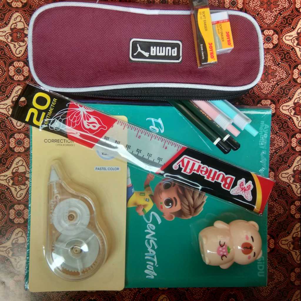 

Siap Sekolah Untuk Anak SD Dibawah 100K Sudah Dapat Semuanya Buku Tulis,Penghapus,Type EX,Pulpen,Pensil,Penggaris