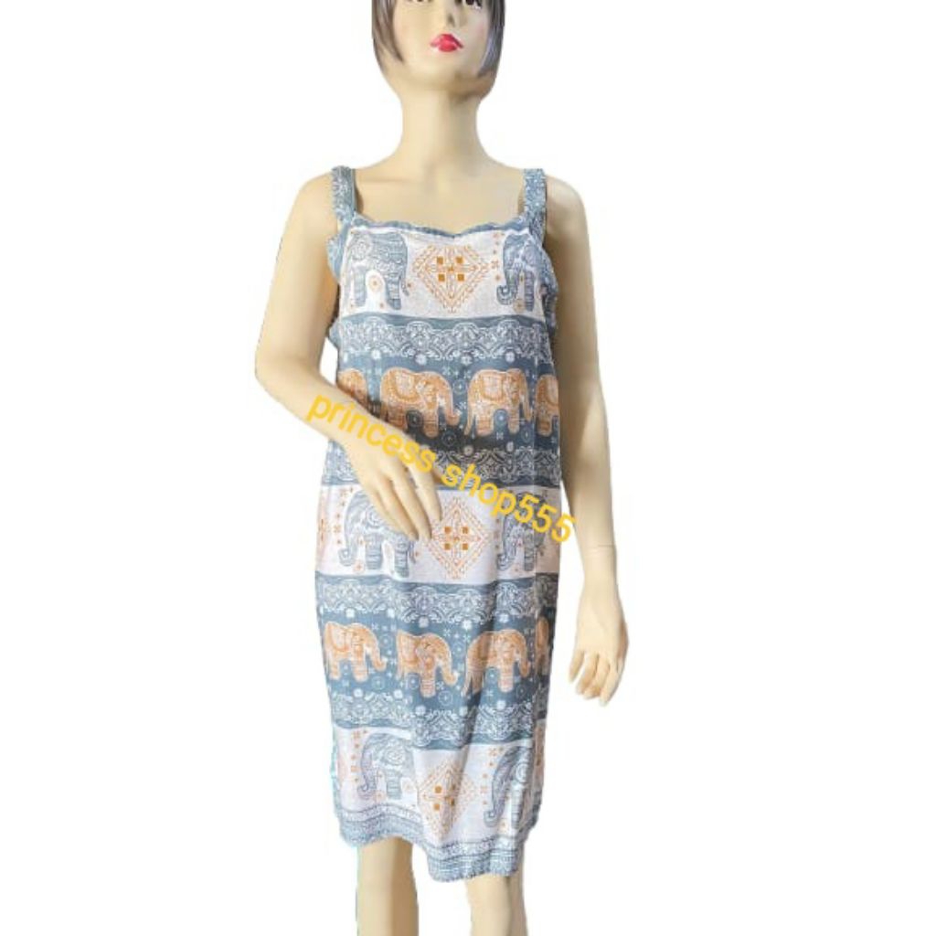 daster bali tank top/tali motif gajah size L,XL bahan tebal dan adem