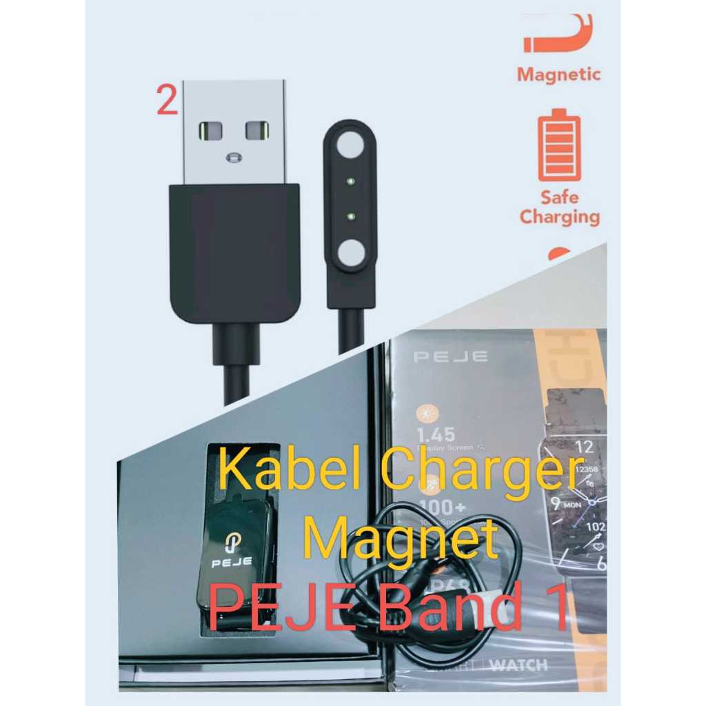 kabel jam model PEJE BAND 1 samrtband peje  watch ZW01 PRO samrt watch kabel kabel charger jam magne