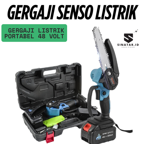Gergaji  Senso Listrik Portabel 4,6,8 Inch / Gergaji Rantai Elektrik Pemotong Kayu