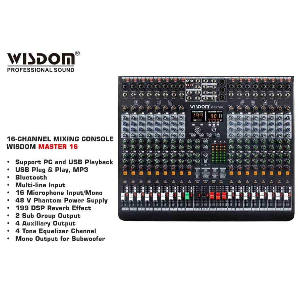 Mixer Wisdom Master 16 (16 Channel)